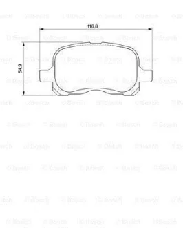 Комплект гальмівних колодок передн, TOYOTA COROLLA, PASEO, STARLET 1.3/1.5/1.6 05.95-02.00 BOSCH 0 986 424 692