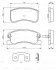 Комплект гальмівних колодок передн, DAIHATSU MOVE, SIRION, YRV TOYOTA DUET 1.0/1.3 04.98- BOSCH 0 986 424 697 (фото 1)