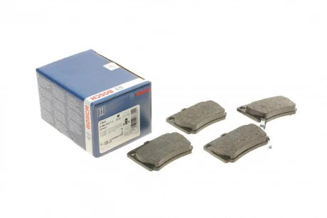Комплект гальмівних колодок задн, MITSUBISHI PAJERO SPORT I, PAJERO SPORT II, PAJERO SPORT III 2.4D/2.5D/3.0 09.96- BOSCH 0 986 424 711