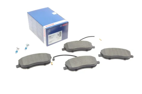 Колодки гальмівні (передні) Citroen C8 02-/Jumpy/Fiat Scudo/Peugeot Expert 95-06/807 02- (+датчики) BOSCH 0 986 424 789