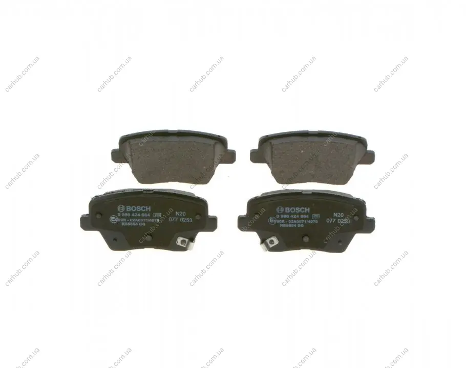 Колодки гальмівні (задні) Hyundai i30 16-/Kia Ceed 18- BOSCH 0 986 424 864 (фото 1)