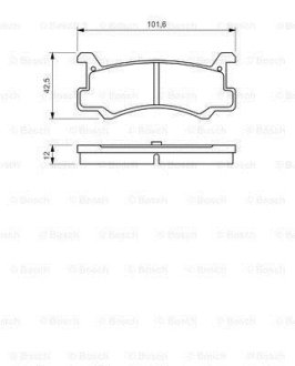 Колодки гальмівні (передні) Mazda 323 85-95 0 986 460 080 BOSCH 0986460080