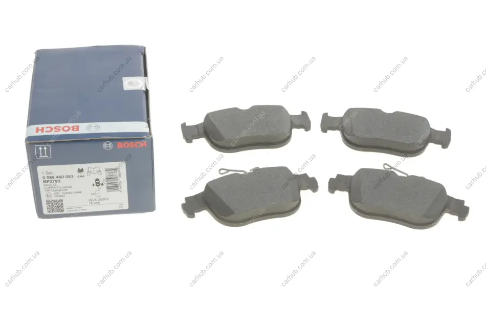 Колодки гальмівні (задні) Audi A3/Seat Leon/Skoda Octavia/VW Golf VIII 19-/Caddy 20- BOSCH 0 986 460 083 (фото 1)