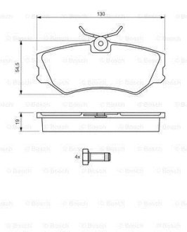 Колодки гальмівні (передні) VW T4 90-03 0 986 460 941 BOSCH 0986460941