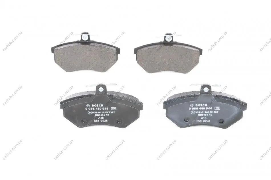 Колодки гальмівні (передні) Audi A4 95-01/VW Golf III/IV -02/Caddy II -04 BOSCH 0 986 460 944 (фото 1)