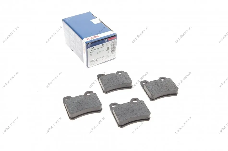 Комплект гальмівних колодок задн, OPEL ASTRA F, ASTRA F CLASSIC, CALIBRA A, KADETT E, VECTRA A SAAB 900 II 1.4-2.5 09.84-01.05 BOSCH 0 986 460 955 (фото 1)