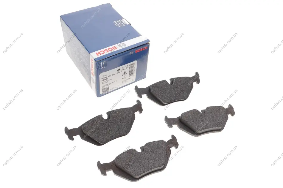 Комплект гальмівних колодок задн, BMW 3 (E36), 3 (E46), Z1, Z3 (E36), Z4 (E85), Z4 (E86) MG MG X-POWER 1.6-4.6 06.88-02.09 BOSCH 0 986 460 964 (фото 1)