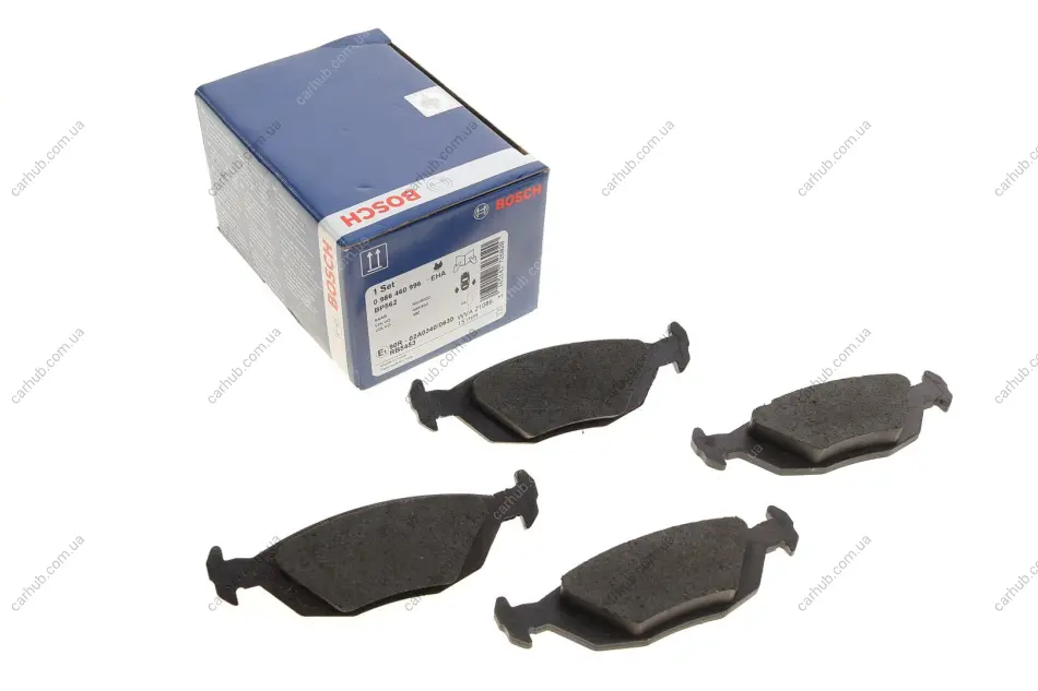 Комплект гальмівних колодок задн, VOLVO 440, 460, 480 SAAB 900 I, 9000 1.6-3.0 09.80-12.98 BOSCH 0 986 460 996 (фото 1)