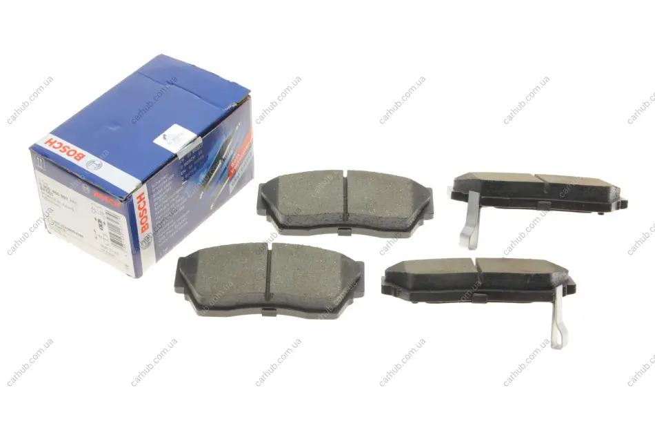 Комплект гальмівних колодок передн, NISSAN 100NX, SUNNY III 1.4/1.6/2.0D 03.90-05.95 BOSCH 0 986 460 997 (фото 1)