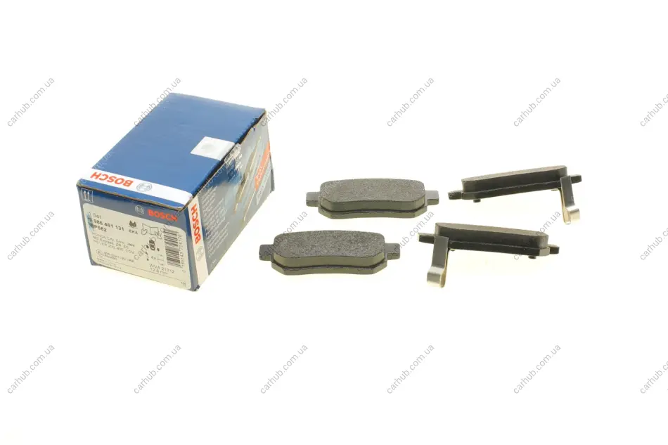 Колодки гальмівні (задні) Honda Civic V/VI 91-01/CRX II/Prelude III 87-92/Rover 93-05 BOSCH 0 986 461 131 (фото 1)