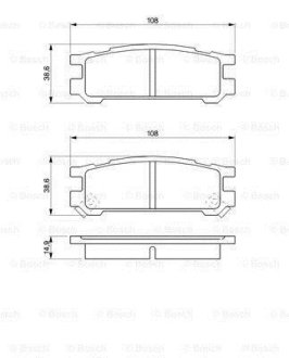 Колодки гальмівні (задні) Subaru Impreza/Legacy 89-03 0 986 461 143 BOSCH 0986461143