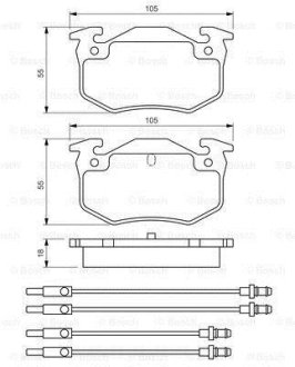 Колодки гальмівні (задні) Citroen BX 82-94 0 986 466 350 BOSCH 0986466350
