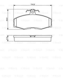 Тормозные колодки, дисковые BOSCH 0986468613