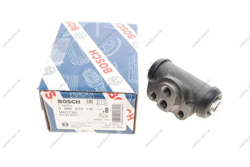 Циліндр гальмівний (задній) Mitsubishi L300 81-06/Pajero 82-06 (d=20.6mm) BOSCH 0 986 475 718 (фото 1)