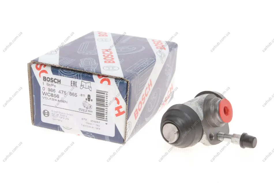 Циліндр гальмівний (задній) VW Caddy II 96-00/Golf III 93-99 (d=22.2mm) BOSCH 0 986 475 865 (фото 1)