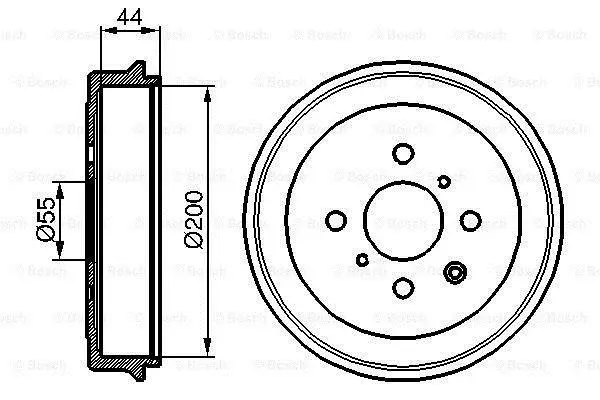 Гальмівний барабан задн CITROEN C1, C1 II PEUGEOT 107, 108 SUZUKI SPLASH, SWIFT III TOYOTA AYGO 1.0-1.5 02.05- BOSCH 0 986 477 148 (фото 1)