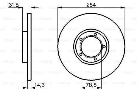 Фото гальмівний диск BOSCH 0986478345 Гальмівний диск BOSCH 0986478345