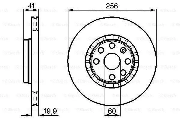 Диск гальмівний передн лів/прав CHEVROLET CORSA OPEL ASTRA F, CORSA B, TIGRA, VECTRA A 1.4-1.8 09.88-07.02 BOSCH 0 986 478 535 (фото 1)