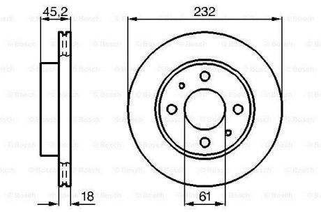 ДИСК тормозной передний BOSCH 0 986 478 650