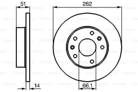 ДИСК тормозной передний BOSCH 0 986 478 991