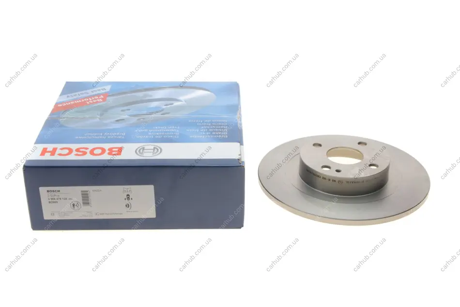 Диск гальмівний задн лів/прав MAZDA 323 F VI, 323 S VI 1.3-2.0D 05.98-05.04 BOSCH 0 986 479 128 (фото 1)