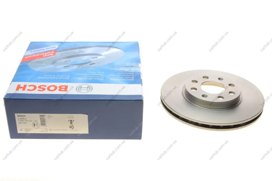 Диск гальмівний (передній) Fiat Punto 08-/Opel Corsa D/E 06- (257x22) (вентильований) BOSCH 0 986 479 223 (фото 1)