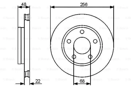 Диск гальмівний задн лів/прав AUDI A4 B5 VW PASSAT B5, PASSAT B5.5 1.8-4.0 01.95-05.05 BOSCH 0 986 479 463