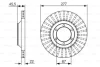 Диск гальмівний передн лів/прав HYUNDAI GALLOPER I, GALLOPER II, SANTA FÉ I 2.0D-3.0 08.91-03.06 BOSCH 0 986 479 702 (фото 1)
