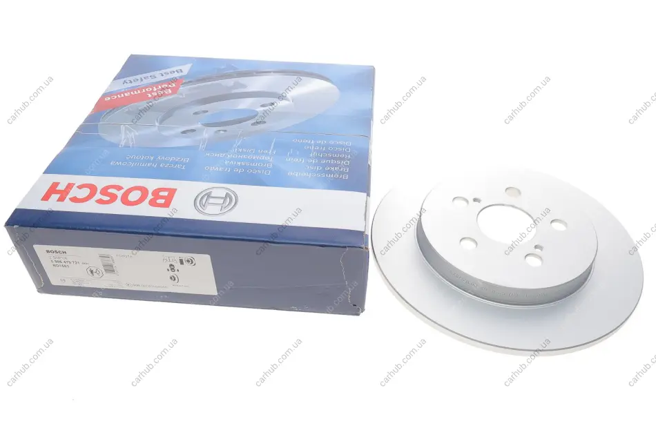 Диск гальмівний (задній) Toyota Corolla 1.3-2.4 16V 06- (259x9) BOSCH 0 986 479 721 (фото 1)