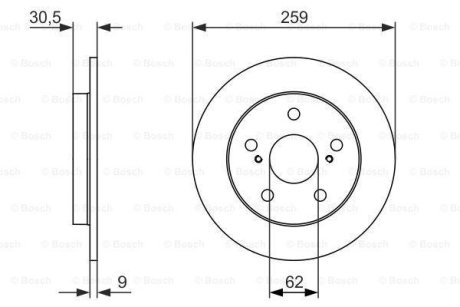 Тормозной диск BOSCH 0986479765