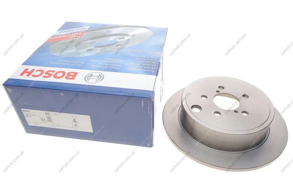 Диск гальмівний задн лів/прав SUBARU BRZ, FORESTER, IMPREZA, LEGACY V, OUTBACK TOYOTA GT 86 1.5-2.5LPG 09.05- BOSCH 0 986 479 A10 (фото 1)