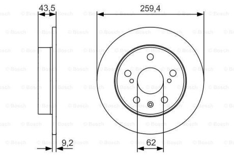 Тормозной диск BOSCH 0986479C44