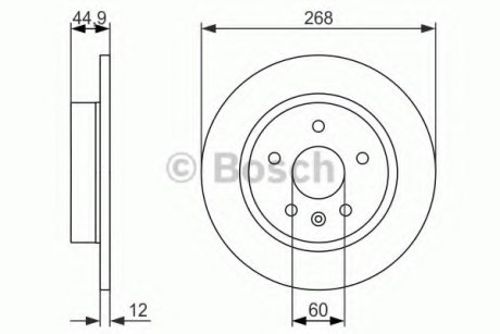 Гальмівний диск BOSCH 0986479C57