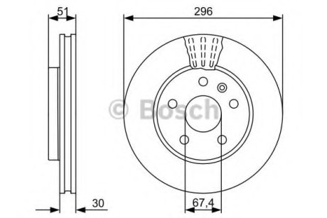 ДИСК тормозной передний COATED BOSCH 0 986 479 C65