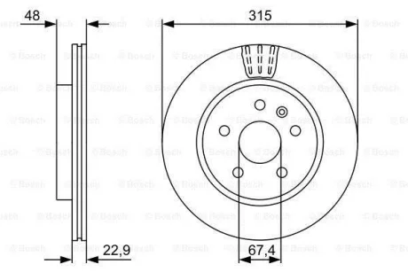 Диск гальмівний задн лів/прав BUICK LA CROSSE CADILLAC XTS CHEVROLET CAMARO, MALIBU OPEL INSIGNIA A, INSIGNIA A COUNTRY SAAB 9-5 1.4-6.2 07.08- BOSCH 0 986 479 C71