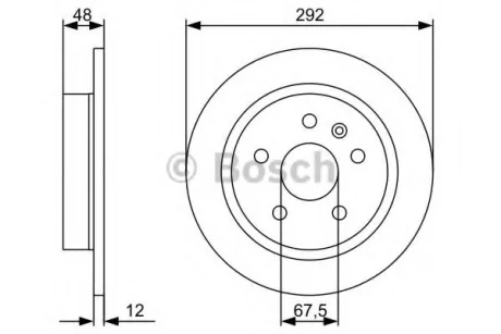 Диск гальмівний задн лів/прав CHEVROLET MALIBU OPEL INSIGNIA A, INSIGNIA A COUNTRY SAAB 9-5 1.4-2.8 07.08- BOSCH 0 986 479 C73
