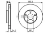Диск гальмівний передн лів/прав FORD USA FUSION VW PASSAT B3/B4, PASSAT B5 1.6-2.8 03.96-08.13 BOSCH 0 986 479 C81 (фото 1)
