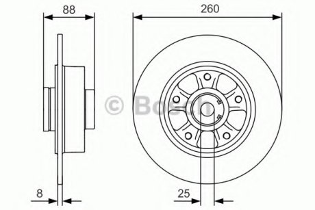 ДИСК тормозной задний COATED BOSCH 0 986 479 C87