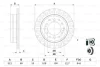 Диск гальмівний задн лів/прав LEXUS GX TOYOTA 4 RUNNER IV, 4 RUNNER V, FJ CRUISER, FORTUNER, HILUX VIII, LAND CRUISER, LAND CRUISER PRADO 2.7-4.6 11.02- BOSCH 0 986 479 F07 (фото 1)