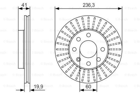 ДИСК тормозной передний PREMIUM2 BOSCH 0 986 479 S98