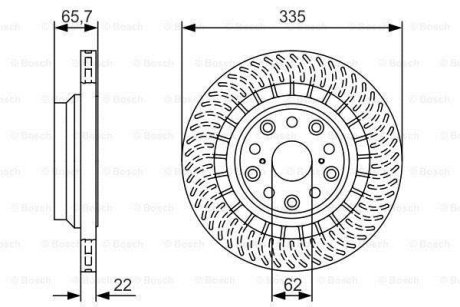 ДИСК тормозной задний левый BOSCH 0 986 479 T35