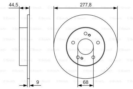 Диск гальмівний задн лів/прав NISSAN CEFIRO III, MAXIMA / MAXIMA QX IV, MAXIMA / MAXIMA QX V 2.0-3.5 01.95-11.03 BOSCH 0 986 479 T86