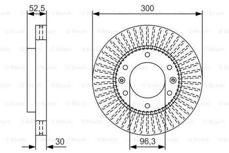 ДИСК тормозной передний BOSCH 0 986 479 T88