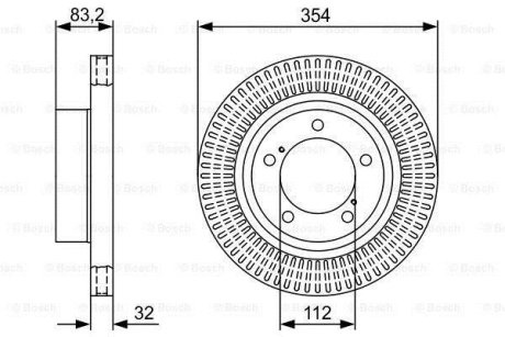 ДИСК тормозной передний BOSCH 0 986 479 V50