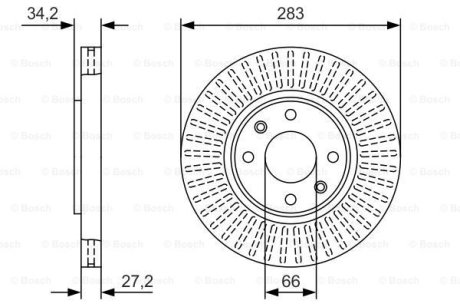 ДИСК тормозной передний BOSCH 0 986 479 W69