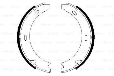 Колодки ручника MB (W140/W210/W220) 91- (164x25) BOSCH 0 986 487 344