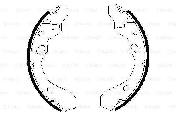 Гальмівна колодка MAZDA 323 C IV, 323 C V, 323 F IV, 323 F V, 323 P V, 323 S IV, 323 S V, MX-3 1.3-2.0D 08.89-12.98 BOSCH 0 986 487 417 (фото 1)