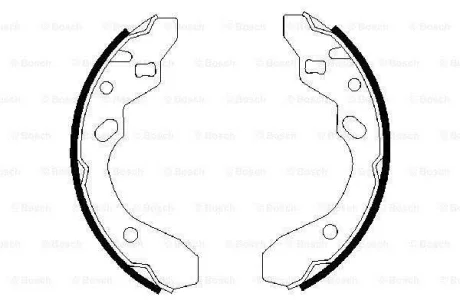 Гальмівна колодка MAZDA 323 C IV, 323 C V, 323 F IV, 323 F V, 323 P V, 323 S IV, 323 S V, MX-3 1.3-2.0D 08.89-12.98 BOSCH 0 986 487 417