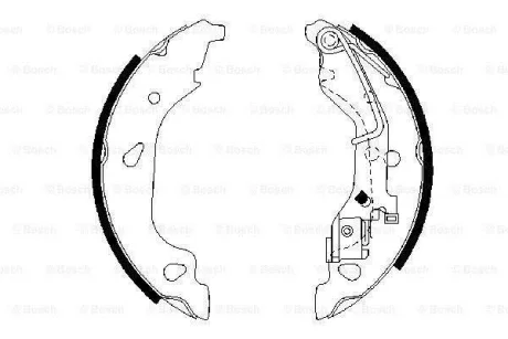 Гальмівна колодка FIAT PUNTO 1.2-1.9D 09.99-03.12 BOSCH 0986487596