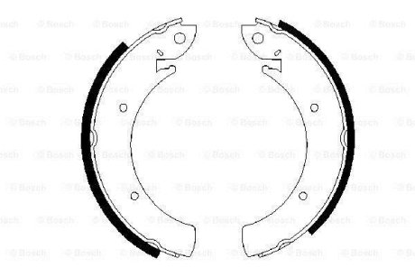 Колодки тормозные (задние) Ssangyo Actyon/Hyundai Sonata 94- (254x57) (барабани)) BOSCH 0 986 487 648 (фото 1)